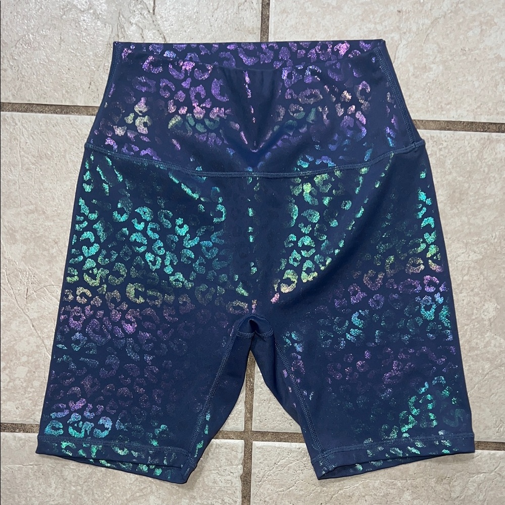 ZYIA Multi-Colored Leopard  Iridescent Leopard Print Lisa Frank Shorts Size M